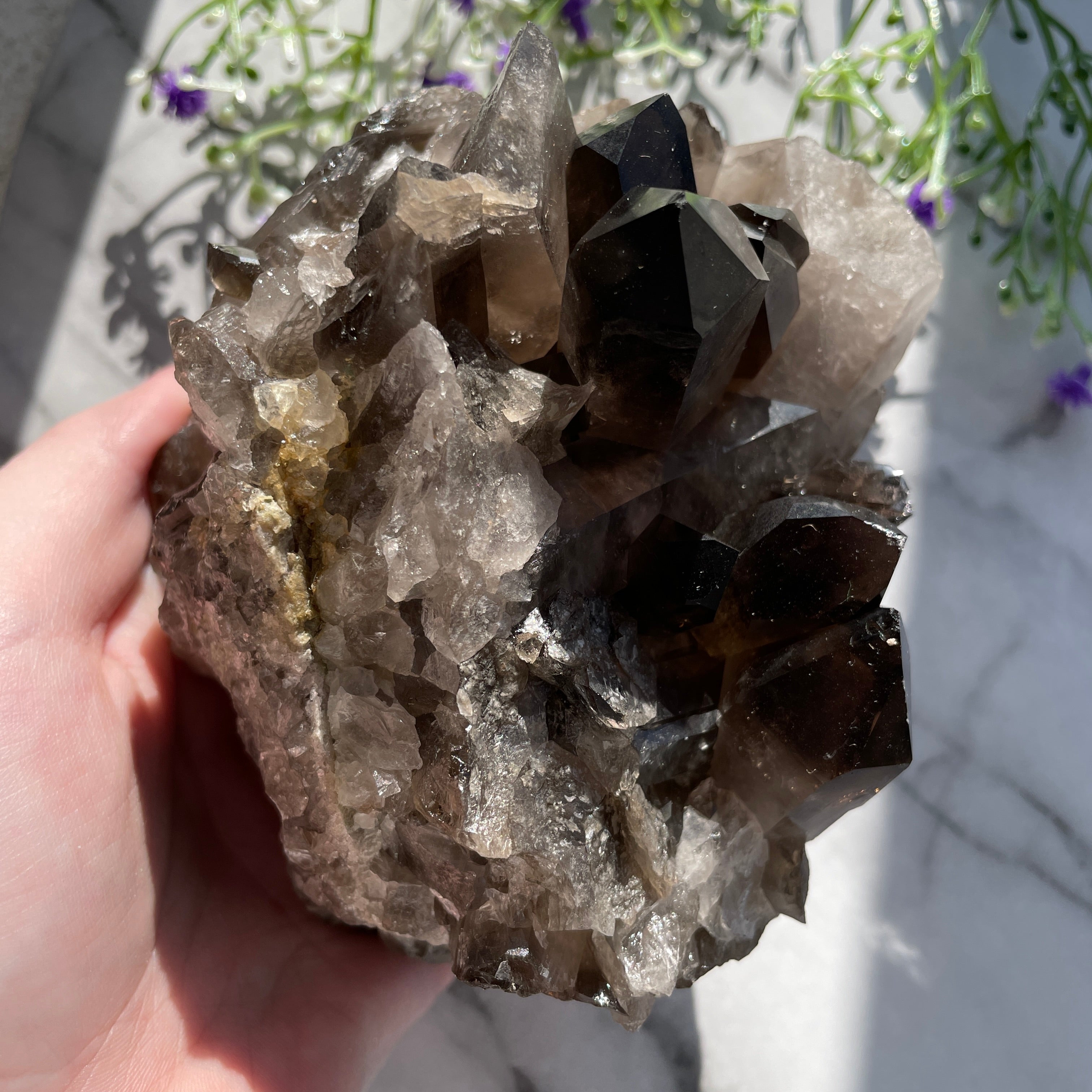 Smokey Quartz Cluster - 42 Smokey Quartz Cluster - 42